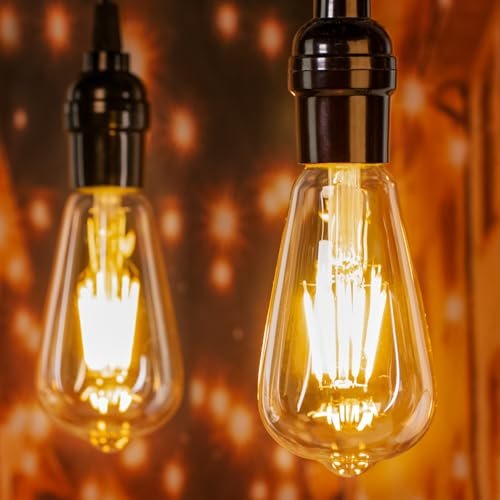 Brightown 6 Pack LED Edison Light Bulbs, 6W, Equivalent...