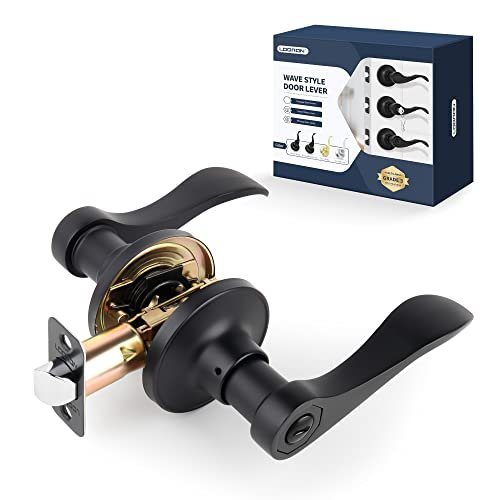 LOQRON Wave Style Door Lever Privacy Door Handle, Keyless...