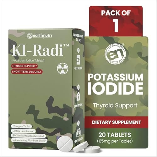 EarthNutri KI-Radi™ Potassium Iodide Tablets 65 mg – High...