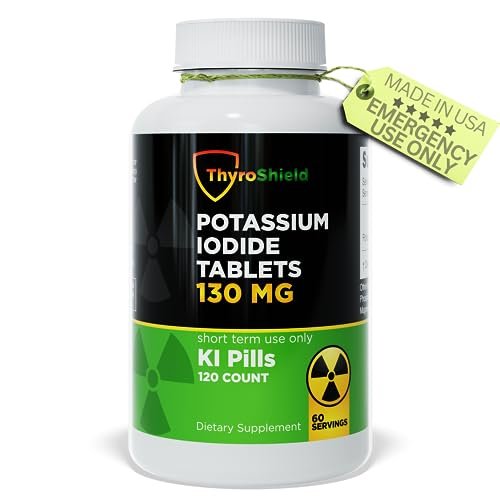 Potassium Iodide Tablets 130 mg | 120ct Iodine Tablets...