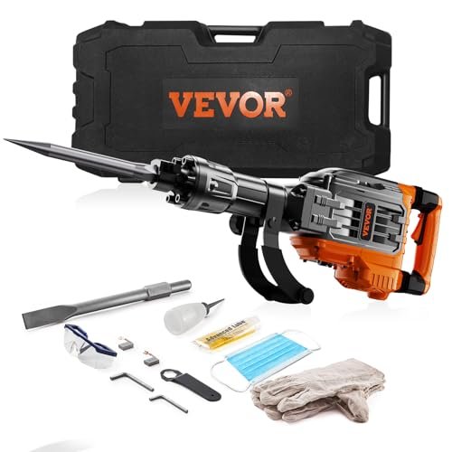VEVOR 3500W Electric Demolition Hammer, 1900 BPM Durable...