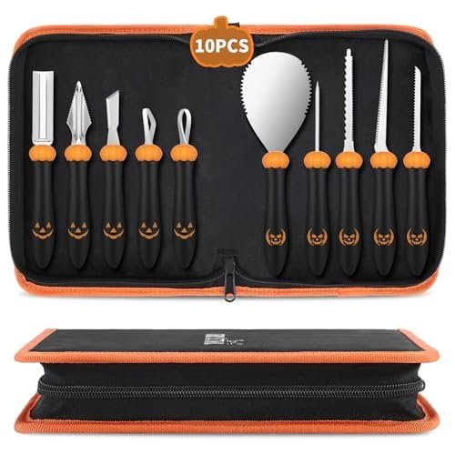 CHRYZTAL Pumpkin Carving Kit Tools Halloween, Professional...