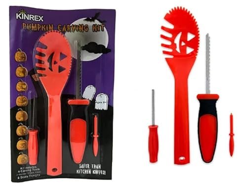 KINREX Pumpkin Carving Kit – Halloween Carve Tools Set...