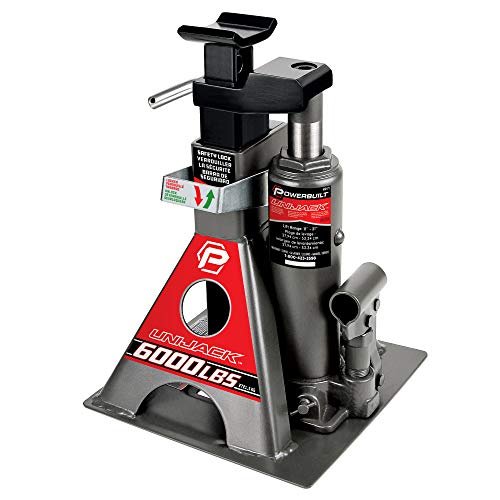 Powerbuilt 3 Ton, Bottle Jack and Jack Stands in One,...