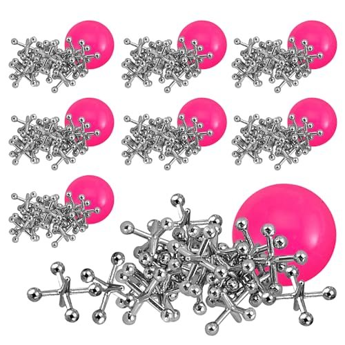 Playbees Metal Jacks Game Set - 12 Sets - Retro...