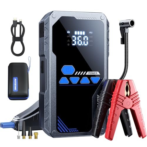 AUTOONE 8000A Jump Starter with Air Compressor (All Gas/12L...