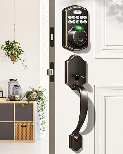 Veise Fingerprint Door Lock Set, Keyless Entry Door Lock,...