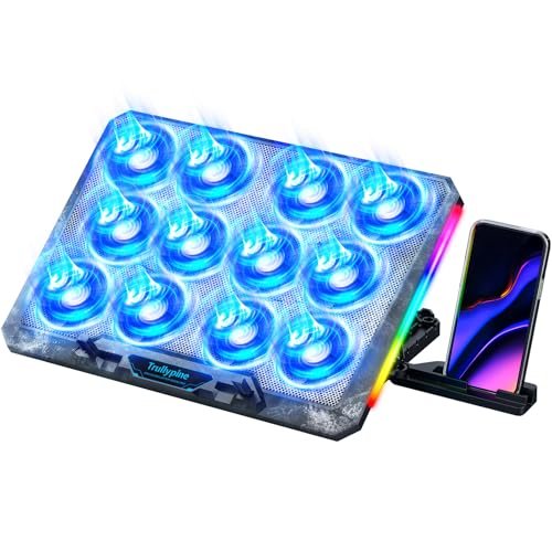 Trullypine Laptop Cooling Pad with 12 Quiet Fans, Slim...