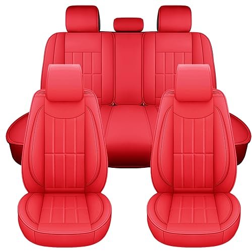 SPEED TREND Car Seat Covers – Premium PU Leather for...