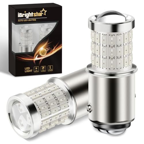 iBrightstar 1157 LED Bulb Red, BAY15D 2057 2357 7528 LED...