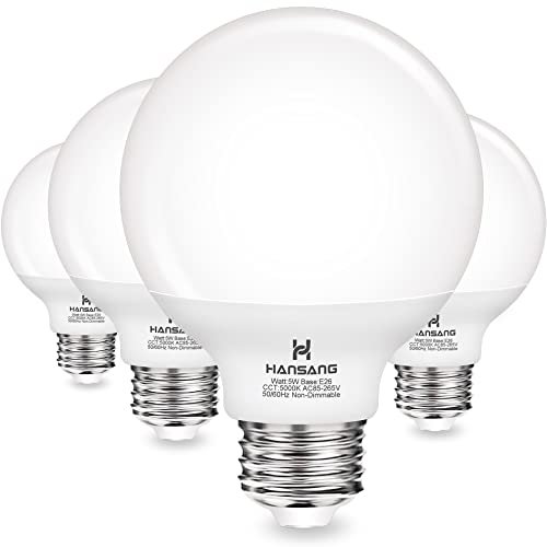 hansang G25 LED Globe Light Bulbs, 60W Equivalent, 5000K...