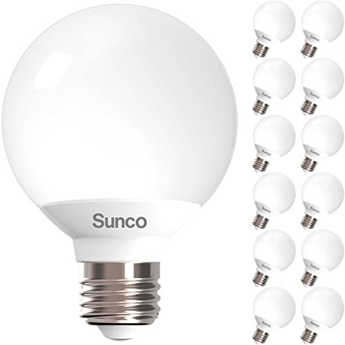 Sunco 12 Pack Vanity Globe Light Bulbs G25 LED for...