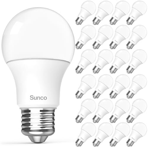 Sunco 24 Pack A19 LED Light Bulbs, [Focos para Casa],...