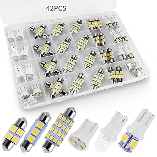 Zakolak 42 Pieces Interior Car Lights, Super Bright White...