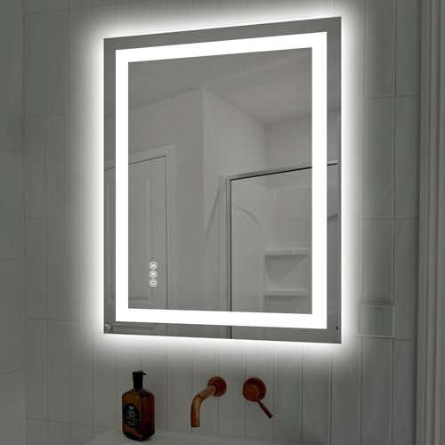 Hivone 28X36 LED Bathroom Mirror with Lights, Anti-Fog,...