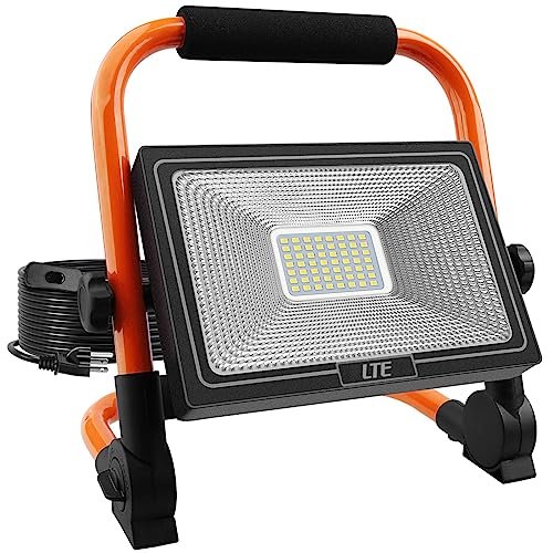 LTE 50W LED Work Light, 4300LM 500W Equivalent Portable...