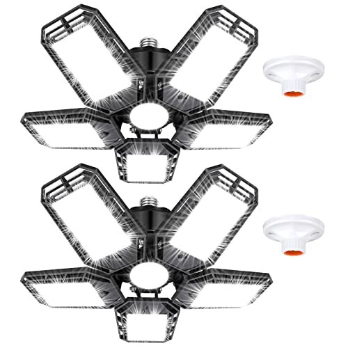 Luyata LED Garage Lights 2 Pack,Ceiling LED Shop Light...