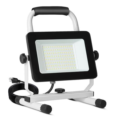 UFOND 6000 Lumen LED Work Light with Stand,60W Waterproof...
