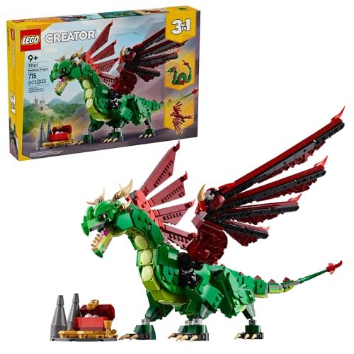 LEGO Creator 3 in 1 Medieval Dragon Toy - Building...