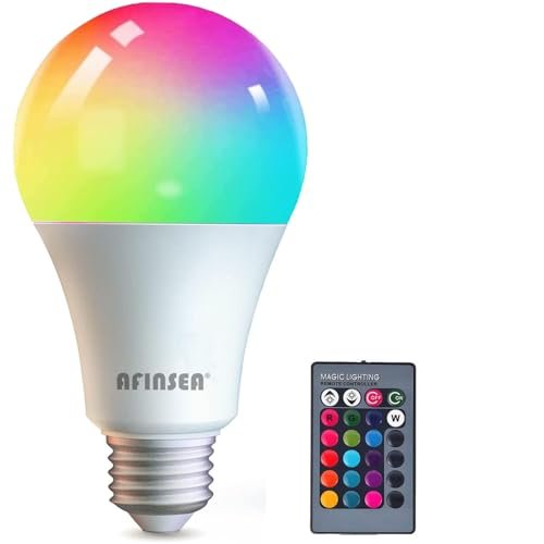 AFINSEA RGB Color Changing Light Bulbs,9W RGB LED Light...