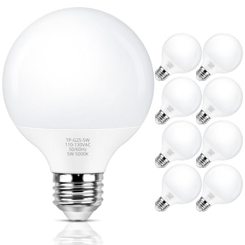 MAXvolador G25 LED Globe Light Bulb 60W Equivalent,...