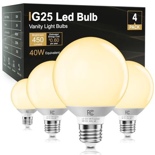 TJOY G25 LED Globe Light Bulbs, Vanity Light Bulb for...