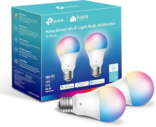 Kasa Smart Light Bulbs, Full Color Changing Dimmable Smart...
