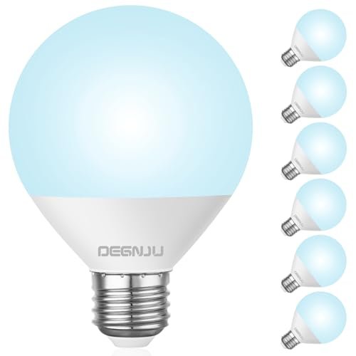 DEGNJU LED Vanity Light Bulbs, 60W Equivalent, Bathroom...