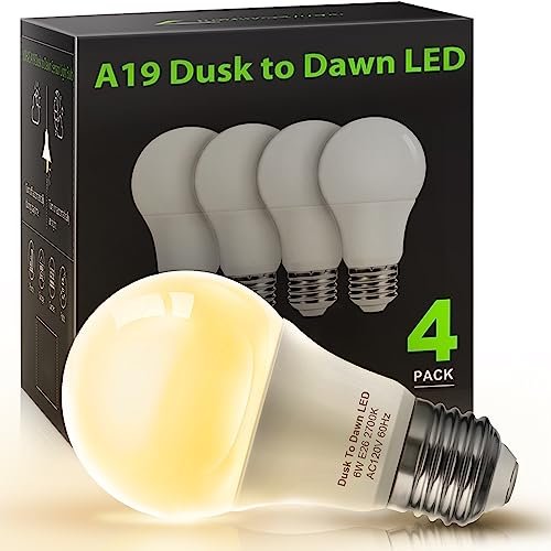 LOHAS Dusk to Dawn Sensor Light Bulbs, 40W Equivalent LED...