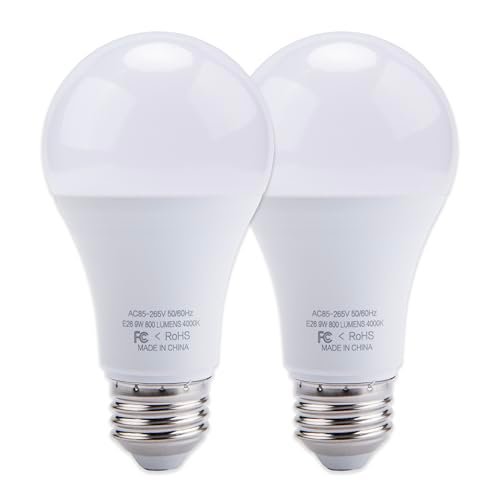 2 Pack LED Garage Door Opener Bulbs, 4000K, White,...