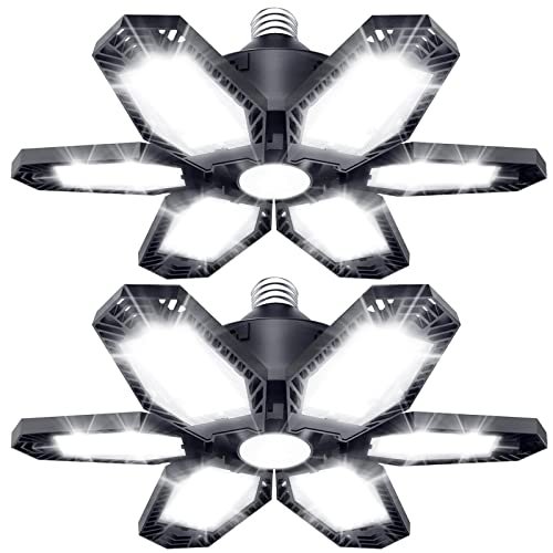 TANBABY 2 Pack LED Garage Lights, 150W Deformable Best...
