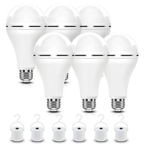 BoRccdit A21 6PK Emergency-Rechargeable-Light-Bulb, Keep...