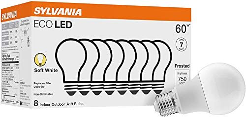 SYLVANIA ECO LED Light Bulb, A19 60W Equivalent, Efficient...