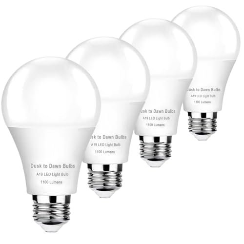 4-Pack Dusk to Dawn Light Bulbs Outdoor 75 Watt...