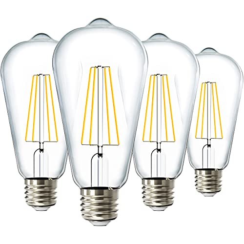 Sunco Dusk to Dawn LED Outdoor Lights Bulb, ST64 Edison...
