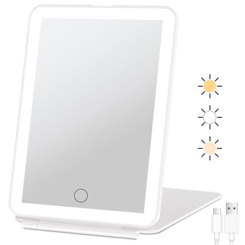 FUNTOUCH Rechargeable Travel Makeup Mirror with 72 Led...