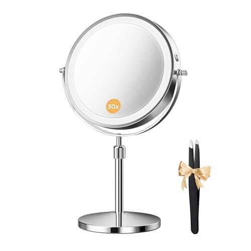 tubbede Makeup Mirror, 1X/30X Double Sided Magnifying...