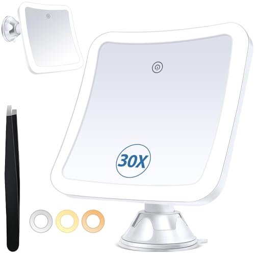Magnifying Mirror with Light 30x, Lighted Makeup Mirror...