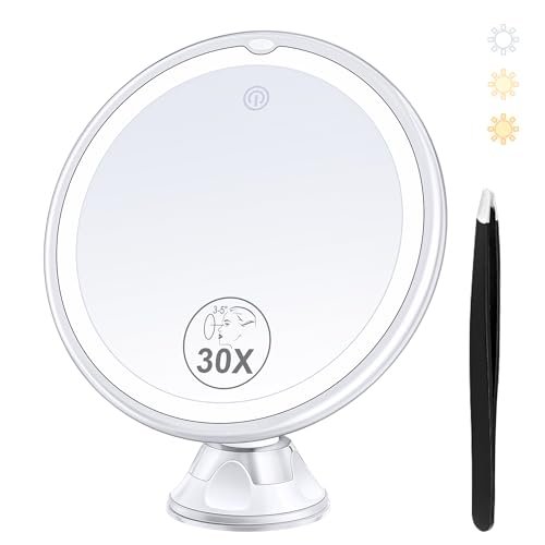 Magnifying Mirror with Light 30X, Lighted Makeup Mirror 30X...