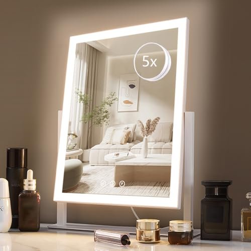 HIEEY Lighted Makeup Mirror, Hollywood Vanity Mirror with...