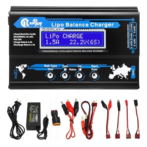 RCENJOY B6 Balance Charger/Discharger with Power Supply...