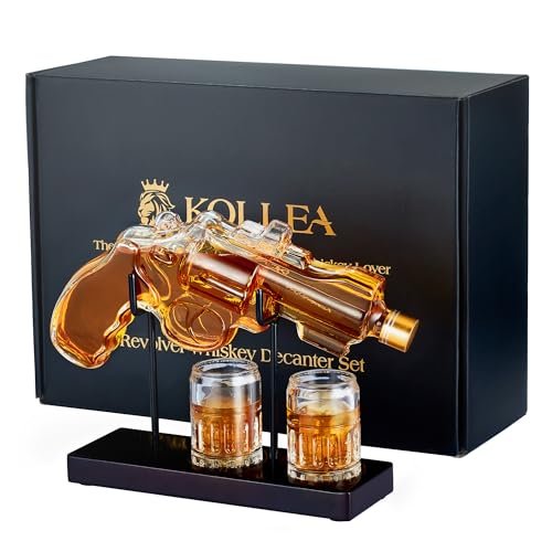 Birthday Gifts for Men Dad, Kollea Gun Whiskey Decanter...