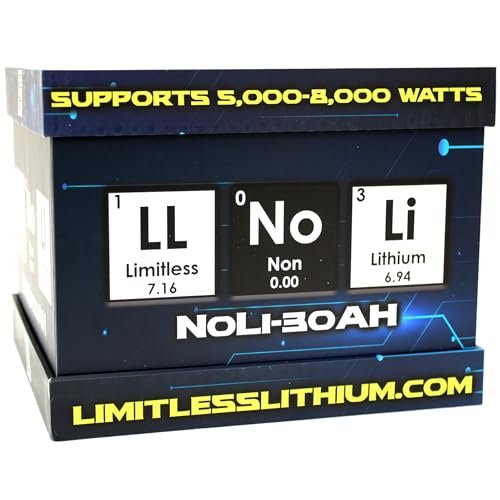Limitless Lithium NoLi Sodium 30AH Battery for Car Audio...
