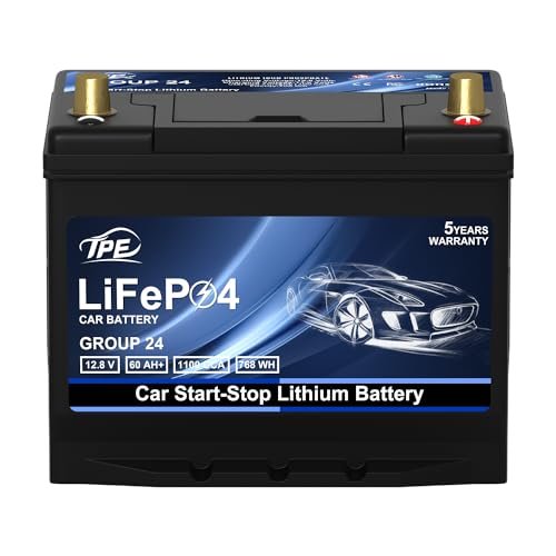 TPE GROUP G24 Lithium Car Battery - High Capacity, 12V,...