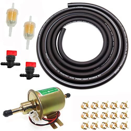 Universal Electric Fuel Pump 12V 8mm 5/16 fuel Line Hose...