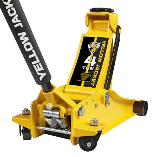 YELLOW JACKET Low Profile Floor Jack with Dual Pumps...
