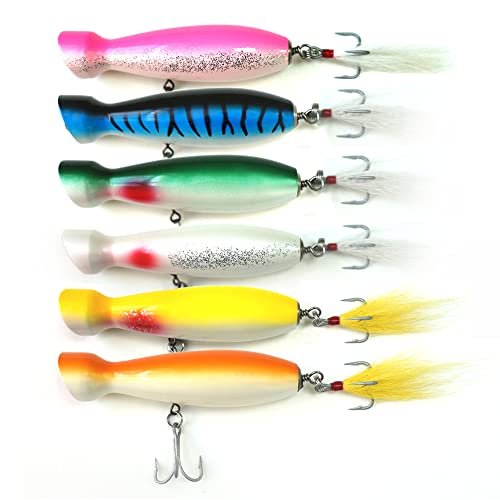 WEIHAI HIBOAT 5.5' Fishing Wood Bottle Style Popper Lure...