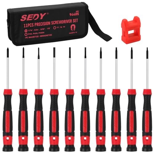 11-Piece Precision Screwdriver Set - Magnetic Mini...