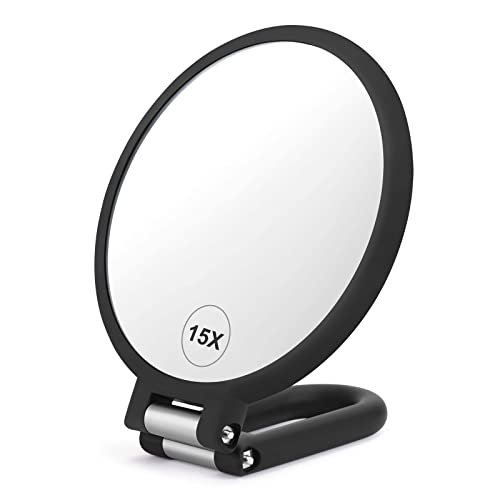 CLSEVXY Magnifying Handheld Mirror Double Sided, 1X 15X...