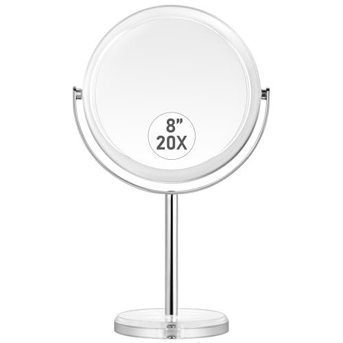MIYADIVA 20X Magnifying Makeup Mirror,Double Sided 1X & 20X...